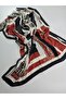 Luxury Voile Silk Shawl Scarf with Leopard and Chain Detail 70 X 180 cm - 2