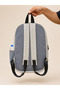 Canvas Waterproof Embroidered Text Travel School Backpack with Embroidered Text - 2
