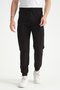 Black Men's Jogger Sweatpants with Zipper Pockets - 3