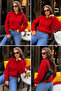 Women's Shirt Collar Buttoned Sweater with Beard Thread Detail - 2