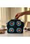 Women's Hand-Knitted Crochet Shoulder Bag – Floral Pattern, Metallic Closure, Colorful Bohemian Bag - 2