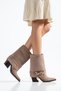 Women's Western Cowboy Boots with Pointed Toe and Buckle, Thick Heeled - 3