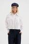 Women's 100% Cotton Shirt with Padded Shoulders and Detailed Design - 2