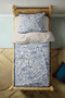 Marine Line - Shell Patterned Single Hybrid Duvet Cover Set - Without Sheets