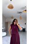 Burgundy Padded Skirt Blouse Set - 4