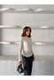 Women's Patterned Transparent Textured Long Sleeve Blouse - 6