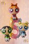 Powerpuff Girls Themed 5 Year Old Balloon Set 4 Pieces - Giant Size Powerpuff Girls Birthday Balloon Set