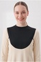 Luxury Combed Cotton Neck Collar Black - Practical Collar Concealer Hijab Undershirt Neck Hider - 2