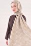 Ring Pattern Jacquard Shawl 100 - Beige - 2