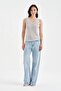Women's Front Fully Stoned Knitwear Knitted Strap Design Blouse - 4