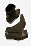 Worpen Women's Genuine Leather Western / Cowboy Boots Khaki Suede - 5