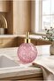 Boby Diamond Globe Glass Liquid Soap Dispenser – Decorative Bathroom and Kitchen Dispenser with Gold Pump and Crystal Pattern - 16 cm X 10 cm - 500ml - - 6