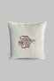 Embroidered Fish Pattern Decorative Water-Repellent Fabric with Piping Edges Cream 45*45 cm Triple Throw Pillow Cover Set Boat - Garden - Balcony - 2