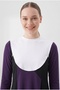 Luxury Combed Cotton Neck Collar White - Practical Collar Concealer Hijab Undershirt Neck Hider - 2