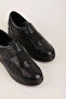 Genuine Leather Bone Protrusion Special Padded Heel Casual Shoes Nhr.1033 Black - 2