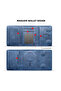 Leather Trifold Card Holder with Magnetic Closure 6 Slots ID Window Photo Window Unisex Blue - 6