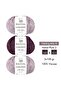 Darling Mix 8 - 100% Viscose Yarn 3-Color Combination – Velvet Plum 2 – 3 X 100 g
