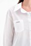 Women's 100% Cotton One-Shoulder Open-Fit Shirt with Stone Design - 7