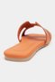 Mavora Orange Matte Leather H Band Women's Slippers - 8