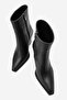 Wanise Women's Genuine Leather Pointed Toe Boots Black - 4