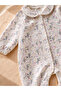 Gots Certified Fabric 100% Cotton Muslin Unisex Baby Romper 3-6-9-12 Months Floral Patterned - 2