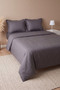 Anthracite Tensel Craft Double Duvet Cover Set – 4 Pieces - 4