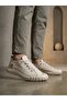 Ba0248 Cream Flexible Lace-Up Ultra Light Breathable Sneaker Shoes