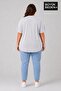Süperlife Large Size Women's Crew Neck Basic Oval Skirt Detailed 3Xl-6Xl Long Tunic Spr26Btsk502 - 3