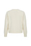 Women's V-Neck Ecru Knitwear Sweater - 5