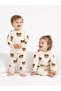 Suede Teddy Bear Printed Unisex Baby Girl and Boy Set Seasonal Top and Bottom Set for 1-5 Years Old - 4