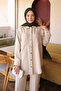 Stone Shirt Collar Garni Detailed Tunic Trouser Set - 3