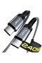 كيبل USB نوع C إلى USB نوع C بطول 3 متر، 240 واط نوع C إلى نوع C، كيبل شاحن سريع USB-C من جيه سوكس م - 7