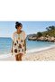 Cotton Bohemian Patterned Muslin Cotton Pareo Beach Dress Kimono – Standard Size - 4
