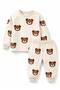 Suede Teddy Bear Printed Unisex Baby Girl and Boy Set Seasonal Top and Bottom Set for 1-5 Years Old