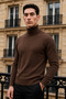 Men's Long Premium Comfort Brown Sweater - 5