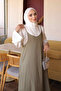 Khaki Rope Strap Gilet Dress - 4