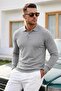 Men's Cool Medium Thick Knitwear Gray Sweater
