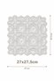 Handmade Lace Coffee Table Cover 60 Number Fine Cotton Yarn 27X27.5 cm Decorative Modern Table Cloth - 2