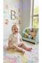 Dlş 6146 Baby Girl 100% Cotton White Pink Rabbit Buttoned Shorts Pajama Set - 2