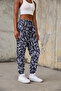 Women's Pleated Jogger Pants with Elastic Waist and Cuffs - 3