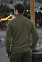 Men's Casual Slim Fit Khaki Full Turtleneck Sweater - 6