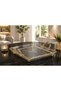 Square Presentation Tray with Gold Detailing, Feet, and Handles – Stylish Decorative Serving