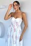 Women's Corseted Floral Patterned Dress - 3