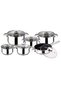 12-Piece Stainless Steel Cookware Set with Lids, Induction Compatible Pots and Fry Pan, Multiple Cooking Sizes, Durable Kitchen Essentials Set for Boiling, Frying, Sautéing and Family Meal - 2