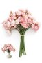 18 Pieces Ranunculus Artificial Flower, Faux Silk Mini Ranunculus Flowers for DIY Bouquet, Bulk Fake Wedding Filler Flowers for Centerpieces Arrangements Bridal Shower Decorations, Dusty Ro