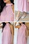 Women's Halter Neck Ruffled Polka Dot Dress - 5