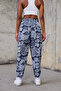 Women's Pleated Trousers with Elastic Waist and Cuffs - 4