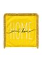 Home Sweet Home Written Decorative Cushion Cover with Vibrant Yellow Fringes - 4