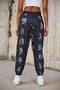Women's Pleated Trousers with Elastic Waist and Cuffs - 2