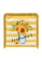 Striped Sunflower Vase and Summer-Themed Decorative Fringed Throw Pillow Cover - 5